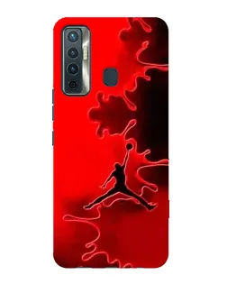Чохол для TECNO Camon 17 з картинкою «Jordan Red Smoke»