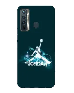 Чохол для TECNO Camon 17 з картинкою «Jordan Blue Fire»