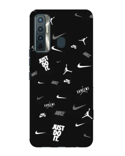 Чохол для TECNO Camon 17 з картинкою «Nike Black Pattern» Чохол для TECNO Camon 17 з картинкою «Nike Black Pattern»