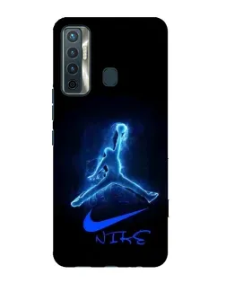 Чохол для TECNO Camon 17 з картинкою «Jordan Neon Blue»