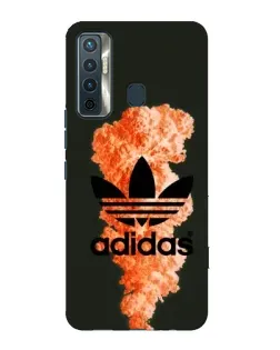 Чохол для TECNO Camon 17 з картинкою «Помаранчевий дим Adidas»