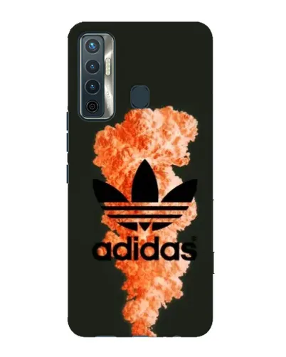 Чохол для TECNO Camon 17 з картинкою «Помаранчевий дим Adidas»