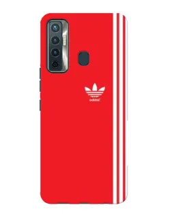Чохол для TECNO Camon 17 з картинкою «Червоний мінімалізм Adidas»