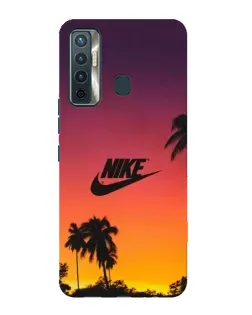 Чохол для TECNO Camon 17 з картинкою «Nike на заході сонця»