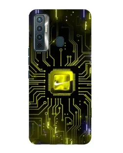 Чохол для TECNO Camon 17 з картинкою «Nike — золота іскра»