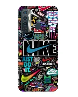 Чохол для TECNO Camon 17 з картинкою «Яскравий колаж Nike»