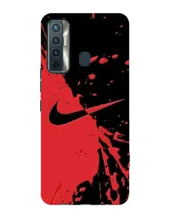 Чохол для TECNO Camon 17 з картинкою «Червоні бризки Nike»