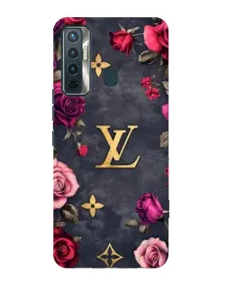 Чохол для TECNO Camon 17 з картинкою «Квітковий Louis Vuitton»