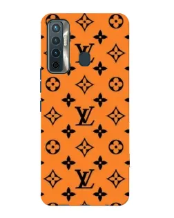 Чохол для TECNO Camon 17 з картинкою «Помаранчевий стиль LV»