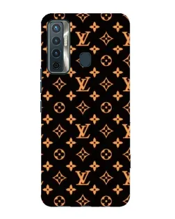 Чохол для TECNO Camon 17 з картинкою «Золота монограма LV»