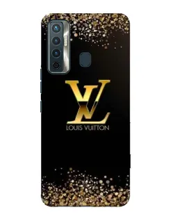 Чохол для TECNO Camon 17 з картинкою «LV — золоті іскри»