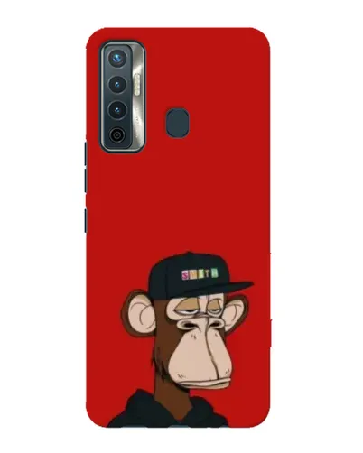 Чохол для TECNO Camon 17 з картинкою «Bored Ape — червоний фон»