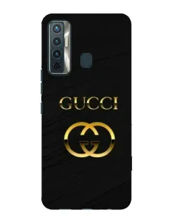 Чохол для TECNO Camon 17 з картинкою «Золотий логотип Gucci»
