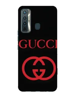 Чохол для TECNO Camon 17 з картинкою «Gucci — червоний логотип»
