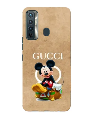 Чохол для TECNO Camon 17 з картинкою «Міккі Маус Gucci — крафт» Чохол для TECNO Camon 17 з картинкою «Міккі Маус Gucci — крафт»