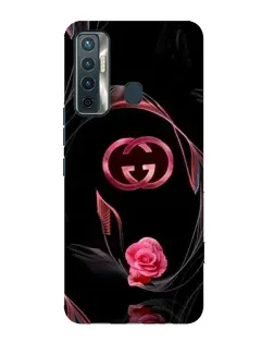 Чохол для TECNO Camon 17 з картинкою «Gucci — неонова троянда»