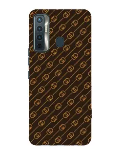 Чохол для TECNO Camon 17 з картинкою «Gucci — золоті діагоналі»