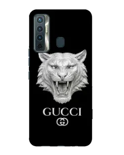 Чохол для TECNO Camon 17 з картинкою «Gucci — срібний лев»