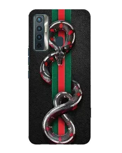 Чохол для TECNO Camon 17 з картинкою «Gucci — змія на смузі»