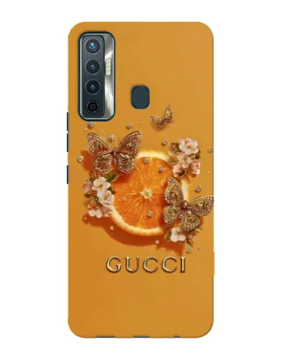 Чохол для TECNO Camon 17 з картинкою «Gucci — золоті метелики» Чохол для TECNO Camon 17 з картинкою «Gucci — золоті метелики»