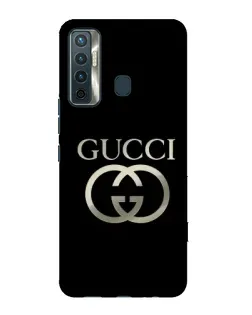 Чохол для TECNO Camon 17 з картинкою «Gucci — золото на чорному»
