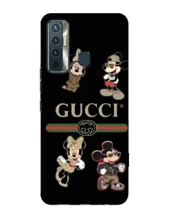 Чохол для TECNO Camon 17 з картинкою «Gucci — герої Disney та монограма»
