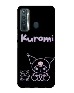 Чохол для TECNO Camon 17 з картинкою «Kuromi — чорний мінімалізм»