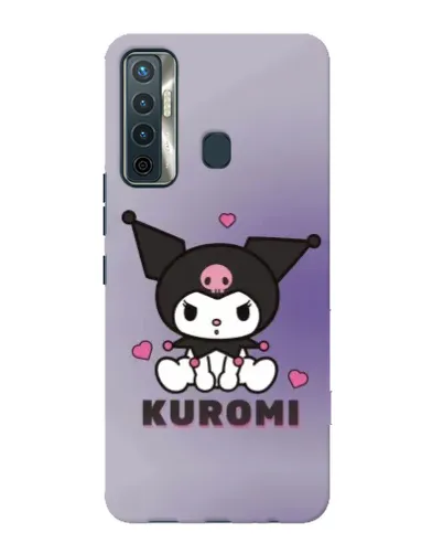 Чохол для TECNO Camon 17 з картинкою «Kuromi — фіолетовий арт»
