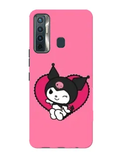 Чохол для TECNO Camon 17 з картинкою «Kuromi — любов у серці»