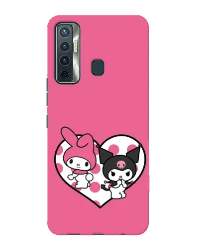 Чохол для TECNO Camon 17 з картинкою «Kuromi та My Melody»