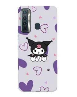Чохол для TECNO Camon 17 з картинкою «Kuromi та лавандові серця»