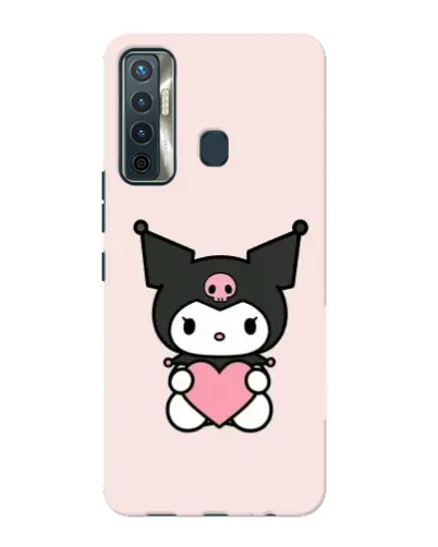 Чохол для TECNO Camon 17 з картинкою «Kuromi та серце»