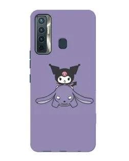 Чохол для TECNO Camon 17 з картинкою «Kuromi на ліловому фоні»