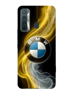 Чохол для TECNO Camon 17 з картинкою «Золотистий дим BMW»