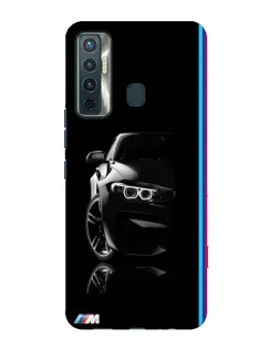 Чохол для TECNO Camon 17 з картинкою «Силует BMW в темряві»