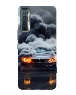 Чохол для TECNO Camon 17 з картинкою «BMW у диму»