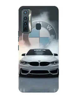 Чохол для TECNO Camon 17 з картинкою «BMW в білому диму»