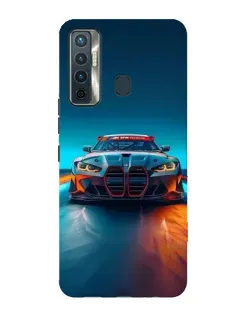 Чохол для TECNO Camon 17 з картинкою «BMW — вогні неону»