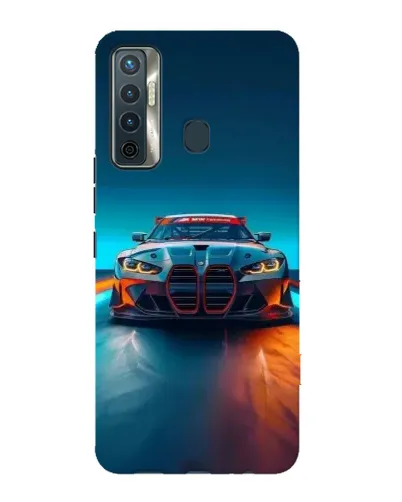Чехол для TECNO Camon 17 с картинкой «BMW — огни неона» Чехол для TECNO Camon 17 с картинкой «BMW — огни неона»