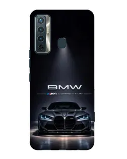 Чохол для TECNO Camon 17 з картинкою «BMW крізь нічне місто»