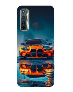 Чохол для TECNO Camon 17 з картинкою «BMW — золота емблема»