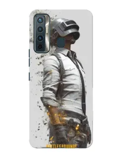 Чохол для TECNO Camon 17 з картинкою «PUBG — боєць у пилу»