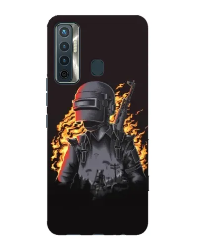Чохол для TECNO Camon 17 з картинкою «PUBG — вогняний силует» Чохол для TECNO Camon 17 з картинкою «PUBG — вогняний силует»
