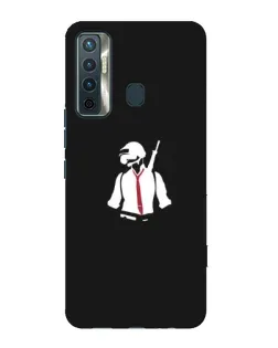 Чохол для TECNO Camon 17 з картинкою «PUBG — силует воїна»
