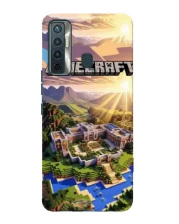 Чехол для TECNO Camon 17 с картинкой «Minecraft панорама»