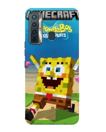 Чехол для TECNO Camon 17 с картинкой «Губка Боб Minecraft» Чехол для TECNO Camon 17 с картинкой «Губка Боб Minecraft»