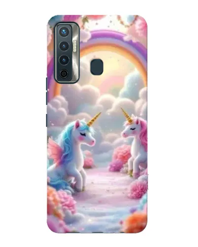 Чехол для TECNO Camon 17 с картинкой «Радуга и единороги» Чехол для TECNO Camon 17 с картинкой «Радуга и единороги»