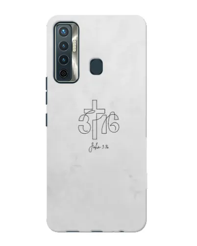 Чохол для TECNO Camon 17 з картинкою «Івана 3:16 Хрест»