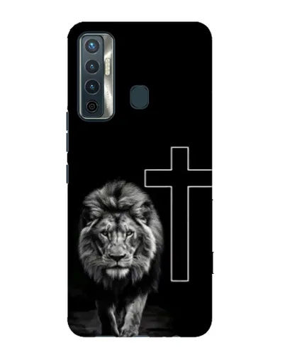 Чохол для TECNO Camon 17 з картинкою «Лев та Хрест»