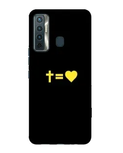 Чохол для TECNO Camon 17 з картинкою «Серце та Хрест»